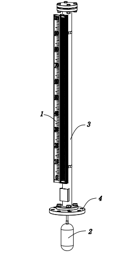 頂裝磁翻板液位計(jì)的結(jié)構(gòu)（附圖）